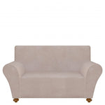 Stretch Couch Slipcover Beige Polyester Jersey