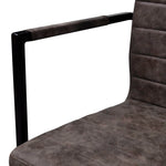 Cantilever Dining Chairs 4 pcs Brown Leather