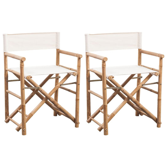 Bamboo Folding Director's Chairs Set 2 | HomeAndLiving