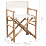 Bamboo Folding Director's Chairs Set 2 | HomeAndLiving