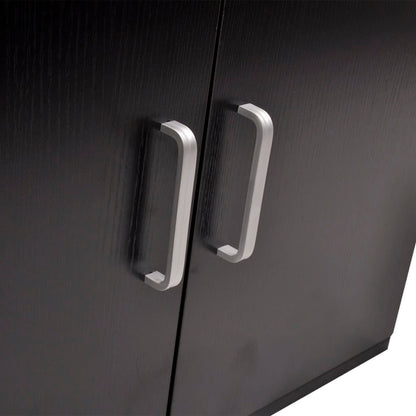 Three Piece Bathroom Furniture and Basin Set Black - 48×25×48cm