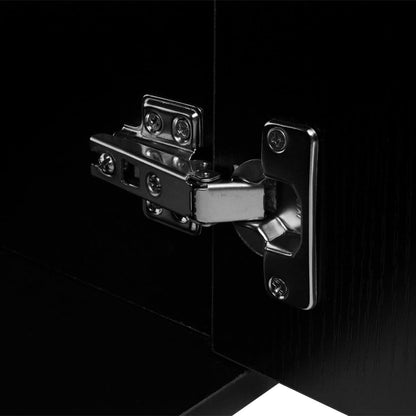 Three Piece Bathroom Furniture and Basin Set Black - 48×25×48cm
