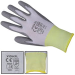 Work Gloves PU  Pairs White and Grey Size XL