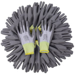 Work Gloves PU  Pairs White and Grey Size XL