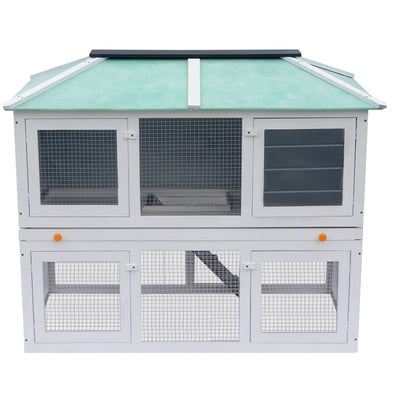 Animal Rabbit Cage Double Floor Wood - 57×115×92cm