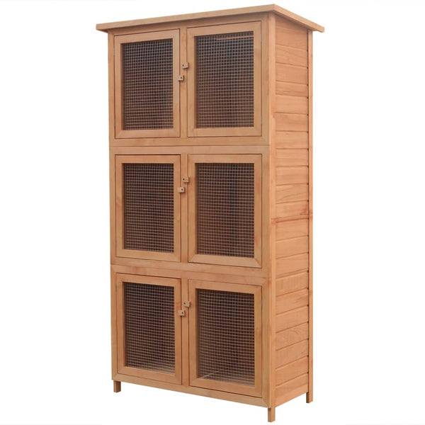  Animal Rabbit Cage 6 Rooms Wood