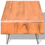 Coffee Table Solid Paulownia Wood Brown
