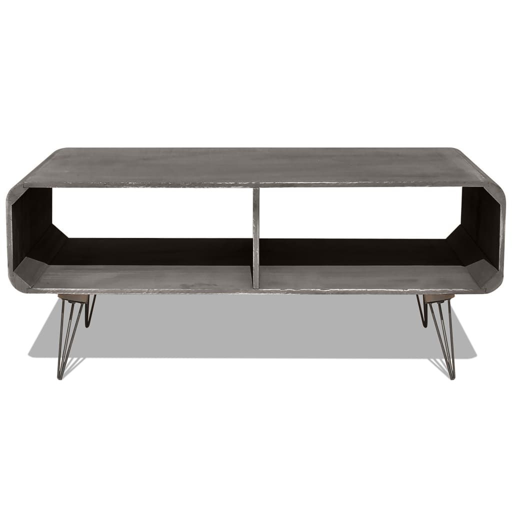 Coffee Table  Solid Paulownia Wood Grey