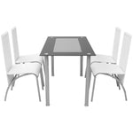 Five Piece Dining Set White