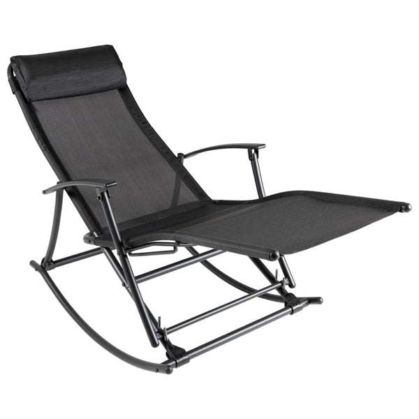  Garden Rocking Chair Steel and Textilene Black