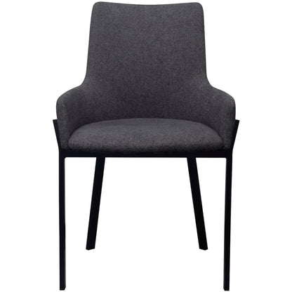 Dining Chairs 2 pcs Dark Grey Fabric - 53×59×81.5cm