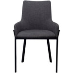 Dining Chairs 2 pcs Dark Grey Fabric