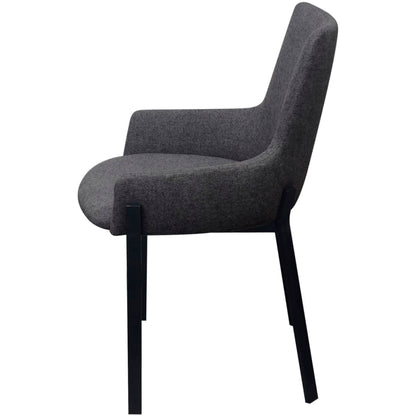 Dining Chairs 2 pcs Dark Grey Fabric - 53×59×81.5cm