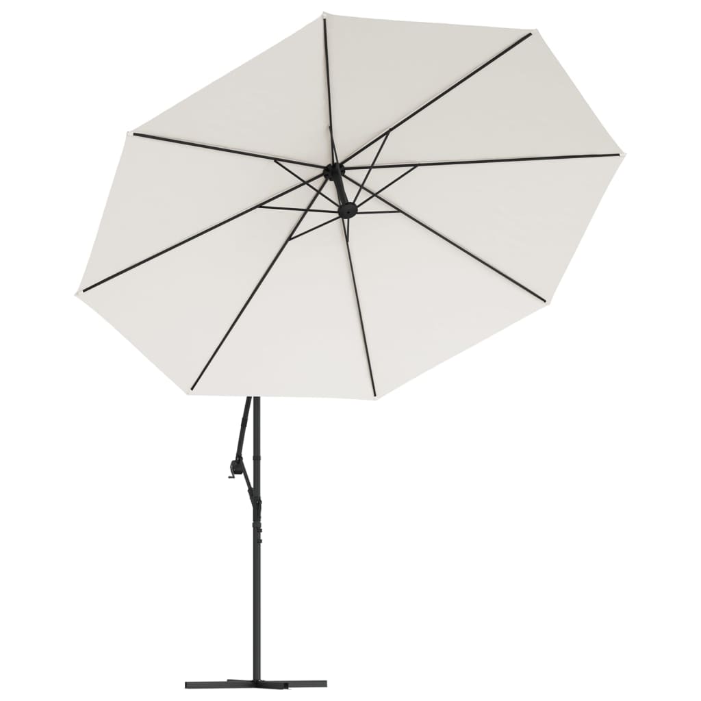 Cantilever Umbrella 3.5 m Sand White