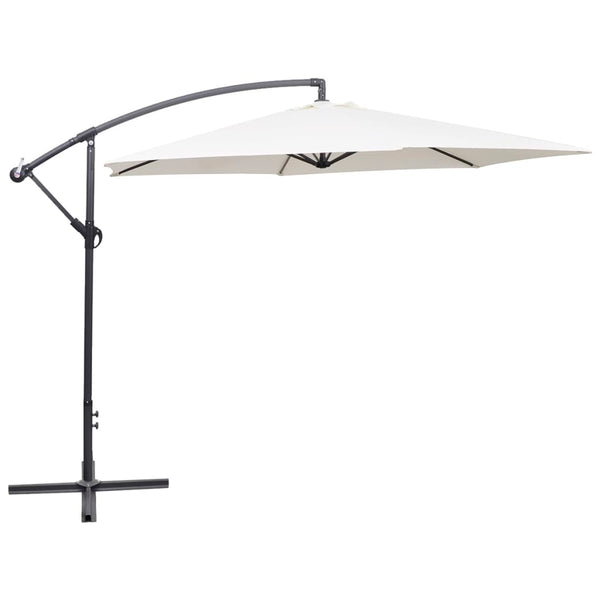  Cantilever Umbrella 3 m Sand White