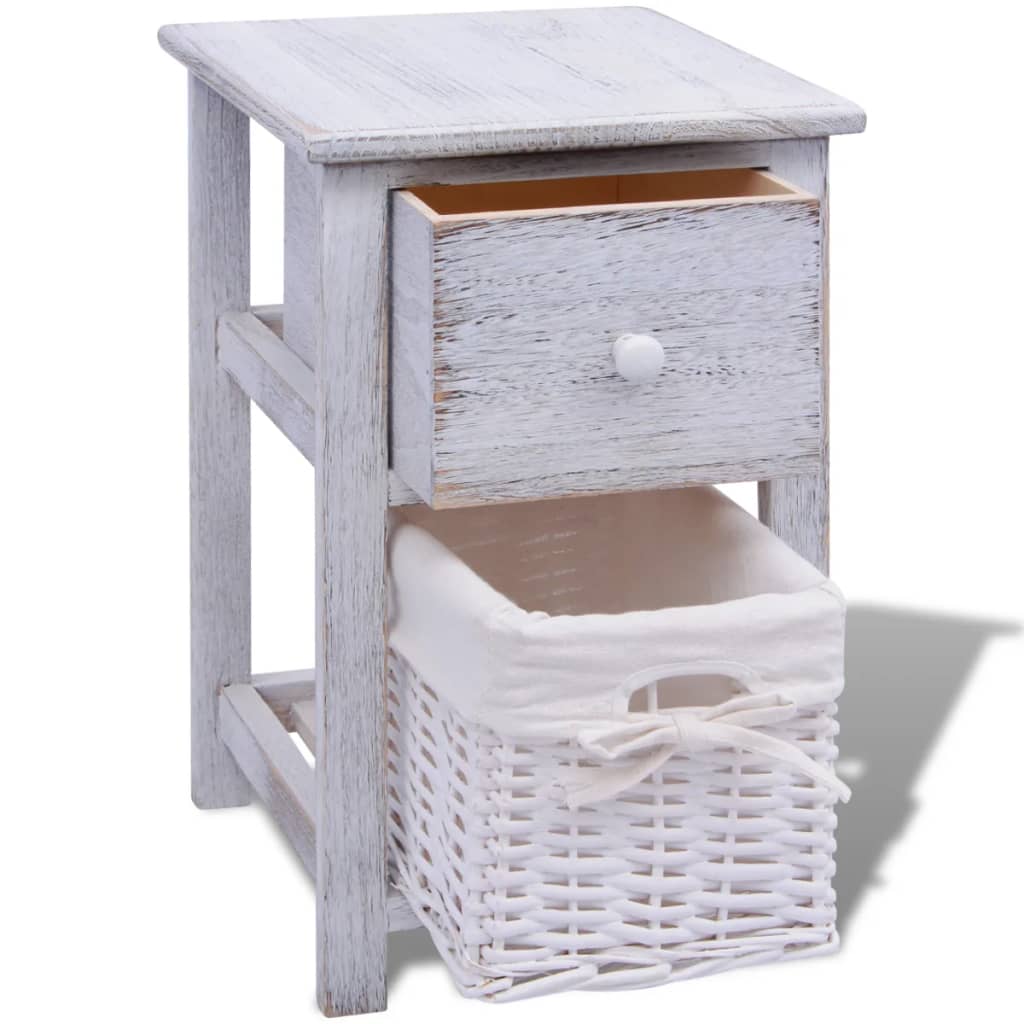 Bedside Cabinets 2 pcs Wood White - 28×31×45cm