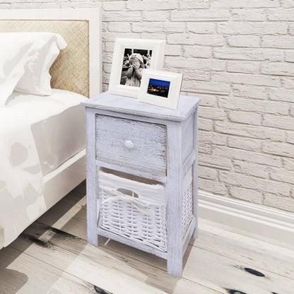 Bedside Cabinets 2 pcs Wood White - 28×31×45cm