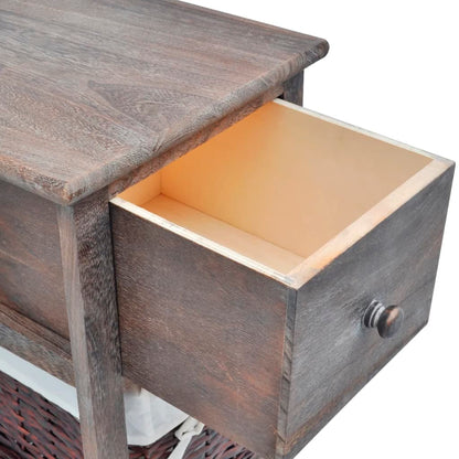 Bedside Cabinet Wood Brown