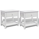 Bedside Cabinets 2 pcs Wood White