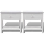 Bedside Cabinets 2 pcs Wood White