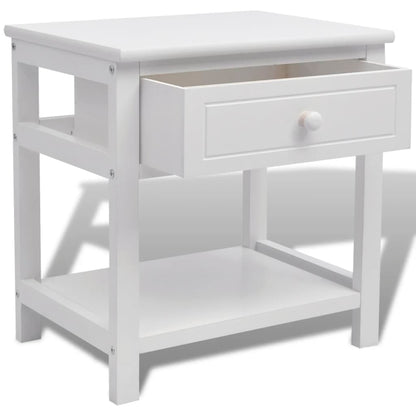 Bedside Cabinets 2 pcs Wood White - 40×29×42cm