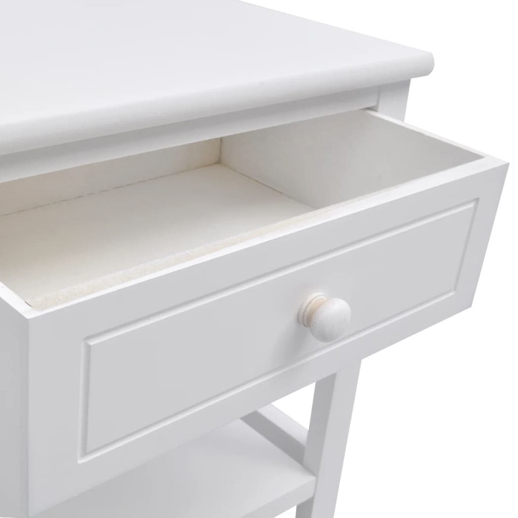 Bedside Cabinets 2 pcs Wood White - 40×29×42cm