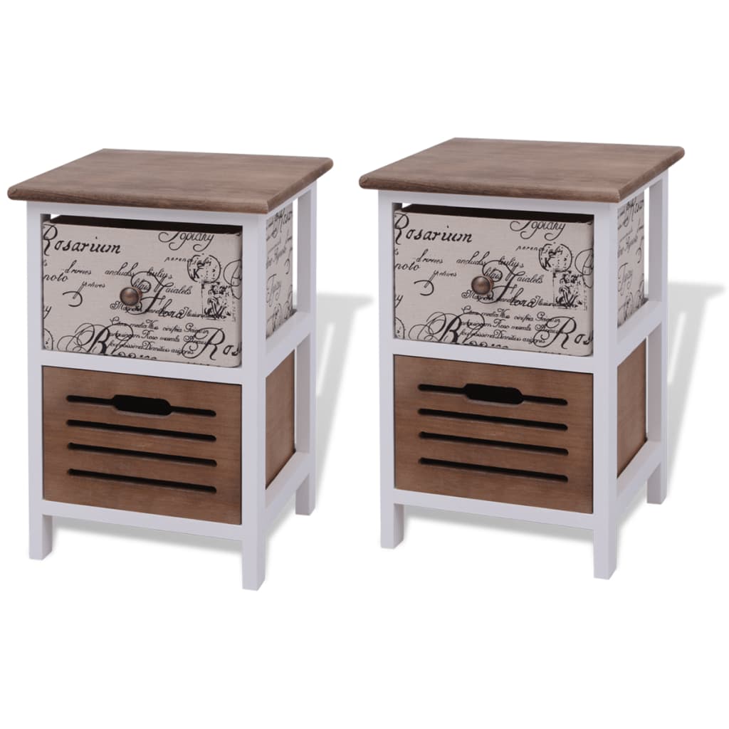 Bedside Cabinets 2 pcs Wood - 30×28×46cm