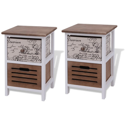 Bedside Cabinets 2 pcs Wood - 30×28×46cm