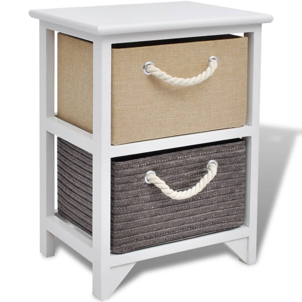 Bedside Cabinet Wood - 35×27×48cm