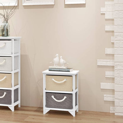 Bedside Cabinet Wood - 35×27×48cm