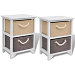 Bedside Cabinets 2 pcs Wood