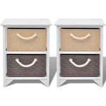 Bedside Cabinets 2 pcs Wood