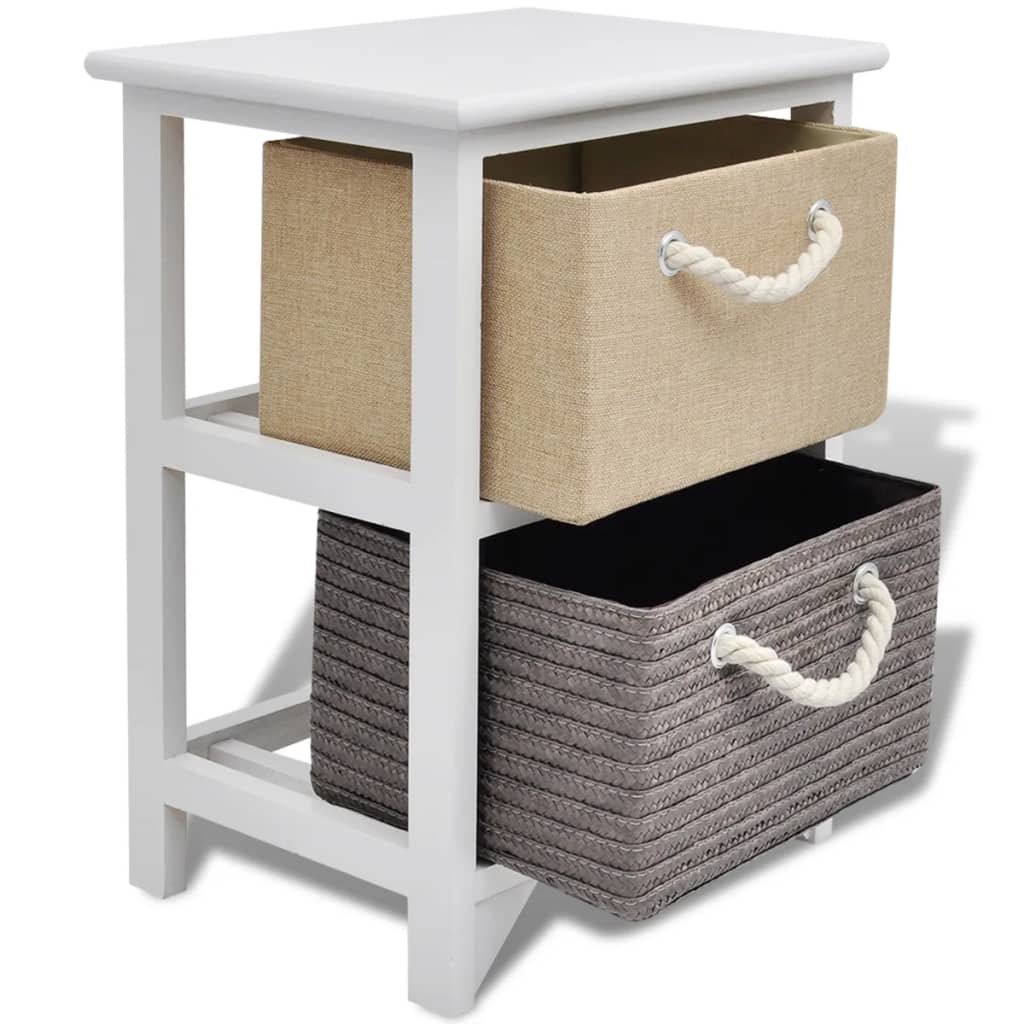 Bedside Cabinets 2 pcs Wood - 35×27×48cm