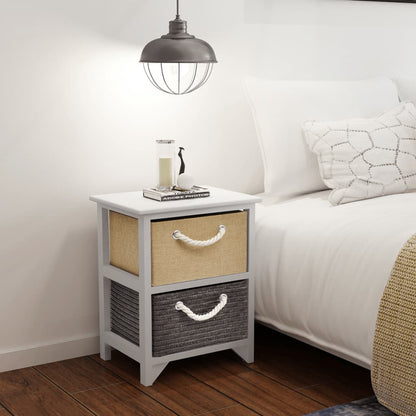 Bedside Cabinets 2 pcs Wood - 35×27×48cm
