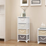 Storage Cabinet 4 Drawers Wood