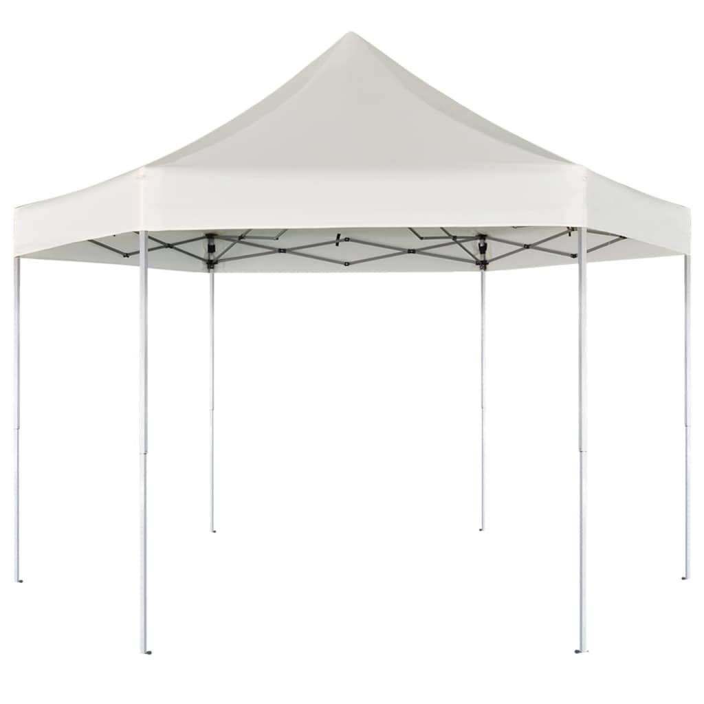 Hexagonal Pop-Up Foldable Marquee Cream White