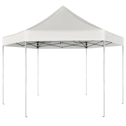 Hexagonal Pop-Up Foldable Marquee Cream White