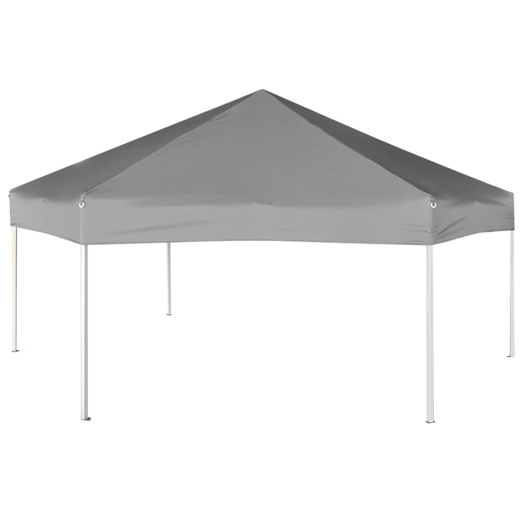 Hexagonal Pop-Up Marquee with 6 Sidewalls Grey