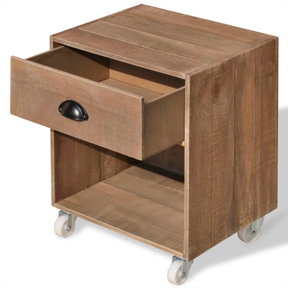 Nightstand 2 pcs Brown Solid Wood