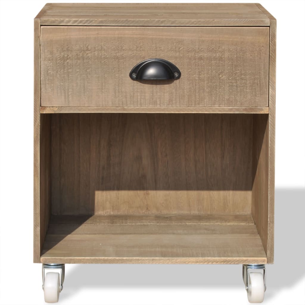 Nightstand 2 pcs Brown Solid Wood