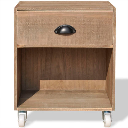 Nightstand 2 pcs Brown Solid Wood