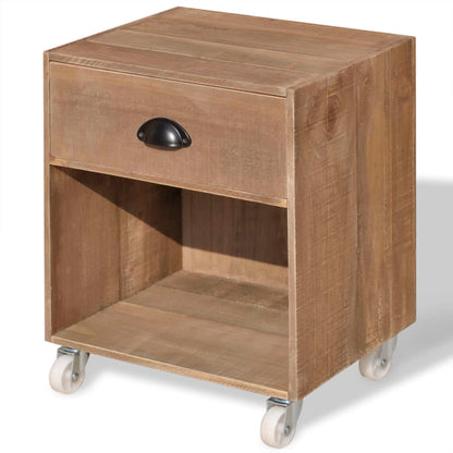 Nightstand 2 pcs Brown Solid Wood