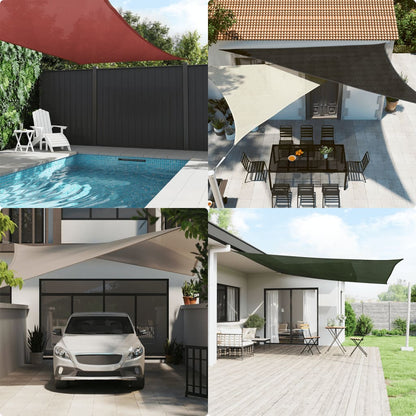 Sunshade Sail HDPE Triangular Anthracite
