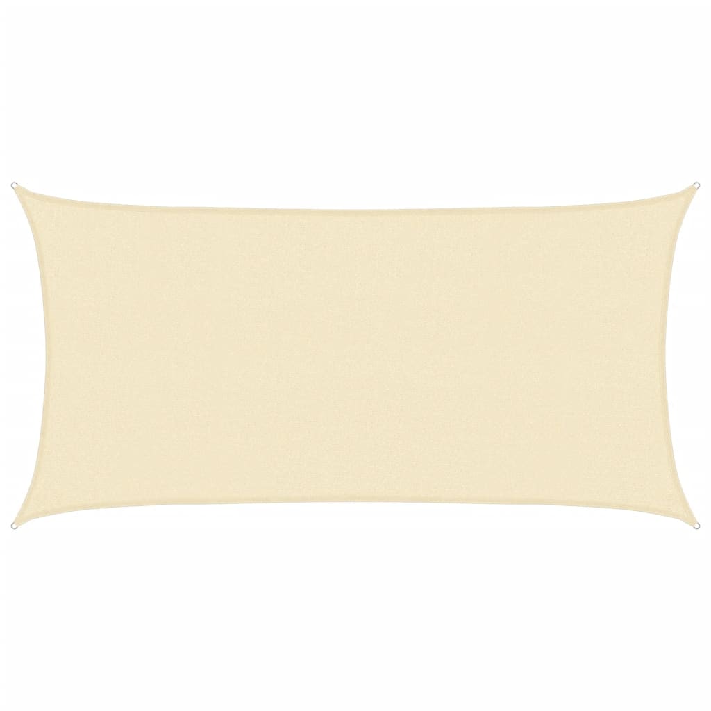 Sunshade Sail HDPE Rectangular Cream - 2×4m