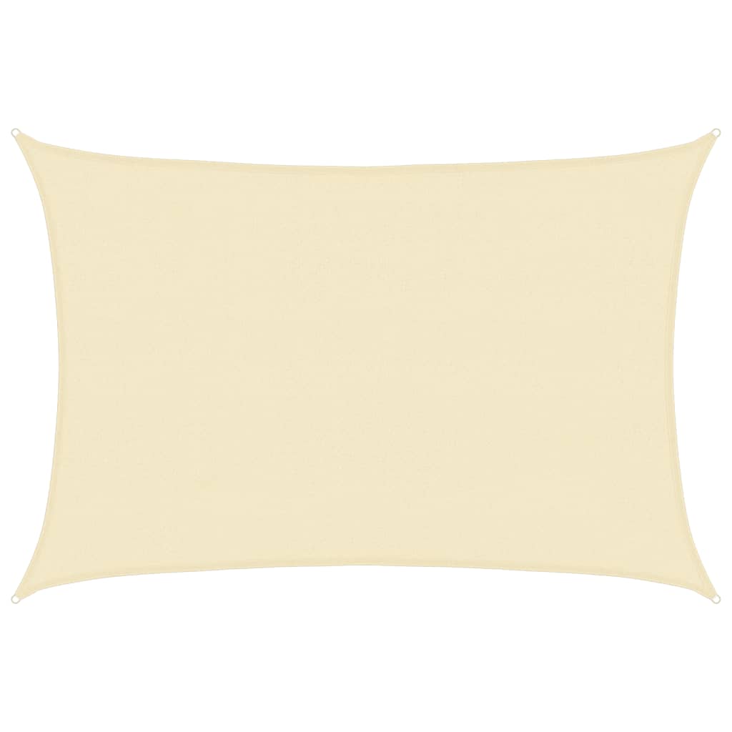 Sunshade Sail HDPE Rectangular Cream - 4×6m