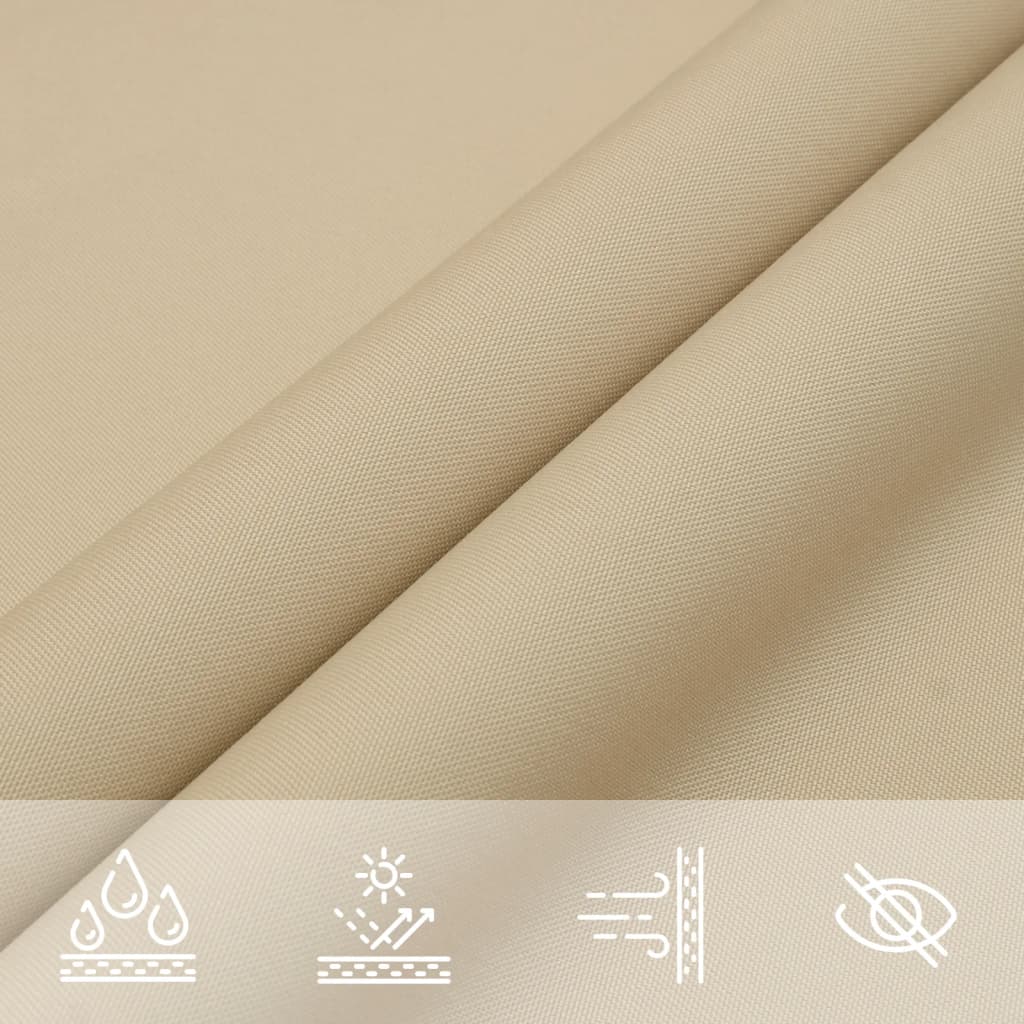 Sunshade Sail Oxford Fabric Triangular  Beige
