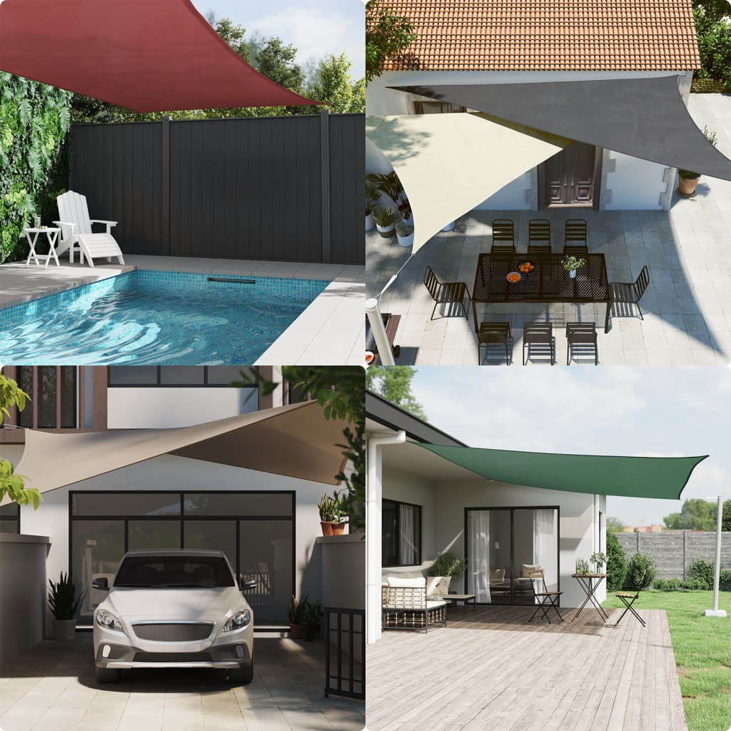 Sunshade Sail Oxford Fabric Triangular Cream