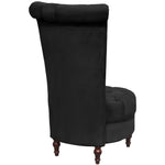 High Back Sofa Chair Black Fabric