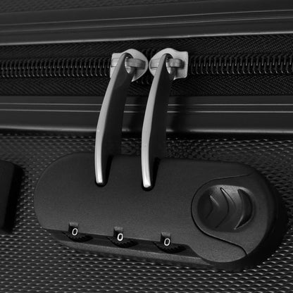 Three Piece Hardcase Trolley Set Black