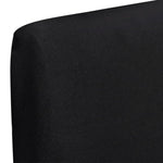 Straight Stretchable Chair Cover 4 pcs Black